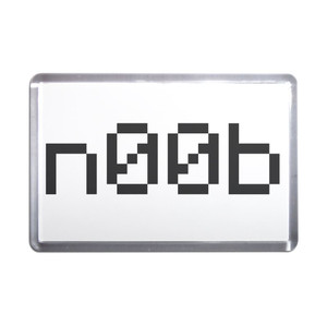 n00b - Plastic Fridge Magnet n00b - Plastic Fridge Magnet