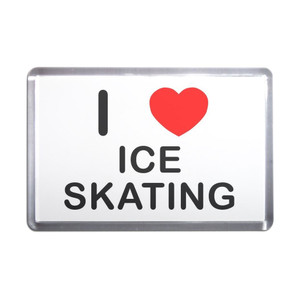 I Love Ice Skating - Plastic Fridge Magnet I Love Ice Skating - Plastic Fridge Magnet