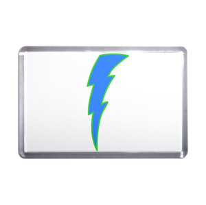 Lightning Bolt Blue - Plastic Fridge Magnet