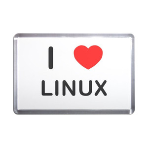 I Love Linux - Plastic Fridge Magnet