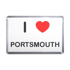 I Love Portsmouth - Plastic Fridge Magnet