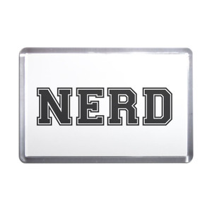 Varsity Nerd - Plastic Fridge Magnet