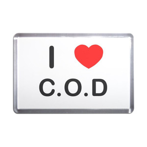 I Love C.O.D - Plastic Fridge Magnet