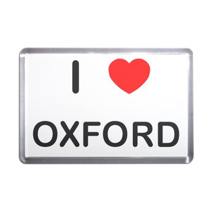 I Love Oxford - Plastic Fridge Magnet