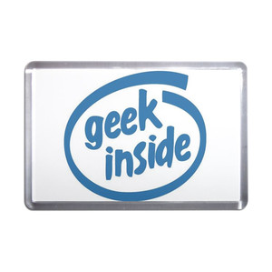Geek Inside - Plastic Fridge Magnet Geek Inside - Plastic Fridge Magnet