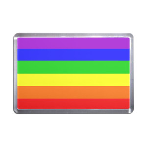 Gay Flag - Plastic Fridge Magnet