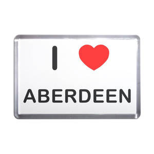 I Love Aberdeen - Plastic Fridge Magnet