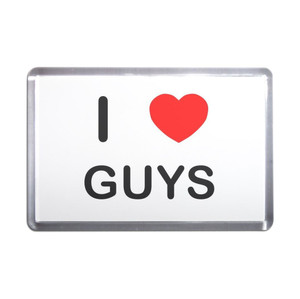 I Love Guys - Plastic Fridge Magnet