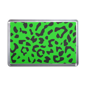Green Leopard Print - Plastic Fridge Magnet Green Leopard Print - Plastic Fridge Magnet