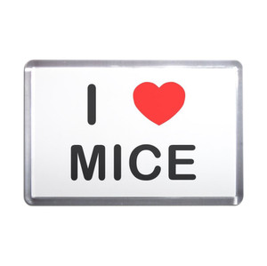 I Love Mice - Plastic Fridge Magnet I Love Mice - Plastic Fridge Magnet