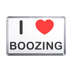 I love Boozing - Plastic Fridge Magnet
