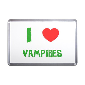 I Love Vampires - Plastic Fridge Magnet I Love Vampires - Plastic Fridge Magnet