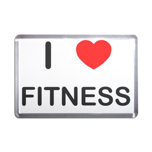 I Love Fitness - Plastic Fridge Magnet