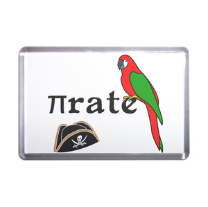 Pi Rate - Plastic Fridge Magnet