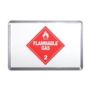 Flammable Gas - Plastic Fridge Magnet Flammable Gas - Plastic Fridge Magnet