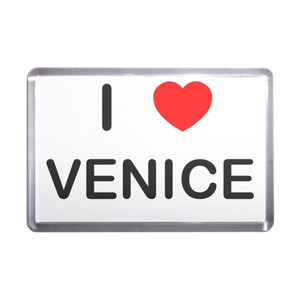 I Love Venice - Plastic Fridge Magnet