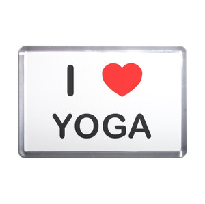 I Love Yoga - Plastic Fridge Magnet