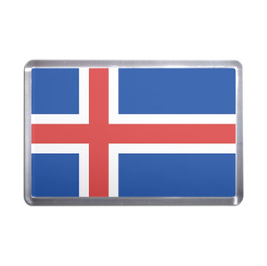 Iceland Flag - Plastic Fridge Magnet Iceland Flag - Plastic Fridge Magnet