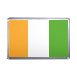 Ivory Coast Flag - Plastic Fridge Magnet
