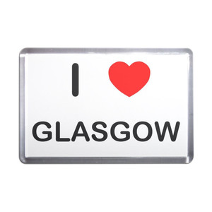 I Love Glasgow - Plastic Fridge Magnet