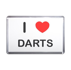 I Love Darts - Plastic Fridge Magnet