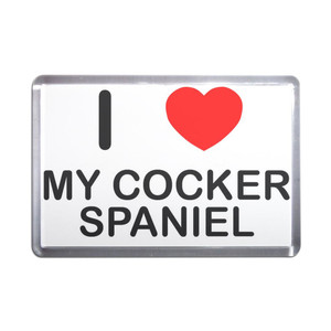 I Love My Cocker Spaniel - Plastic Fridge Magnet I Love My Cocker Spaniel - Plastic Fridge Magnet