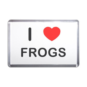 I Love Frogs - Plastic Fridge Magnet