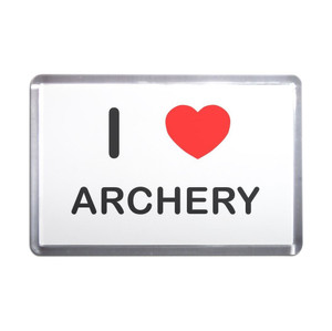 I Love Archery - Plastic Fridge Magnet