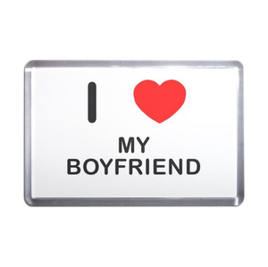 I Love My Boyfriend - Plastic Fridge Magnet I Love My Boyfriend - Plastic Fridge Magnet