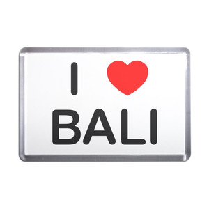 I Love Bali - Plastic Fridge Magnet