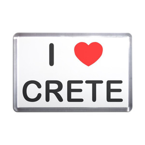 I Love Crete - Plastic Fridge Magnet I Love Crete - Plastic Fridge Magnet