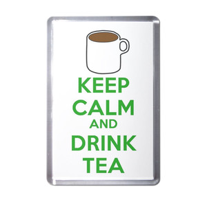 Keep Calm and Drink Tea - Plastic Fridge Magnet Keep Calm and Drink Tea - Plastic Fridge Magnet
