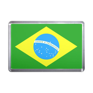 Brazil Flag - Plastic Fridge Magnet
