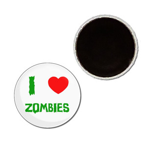 I Love Zombies - Button Badge Fridge Magnet I Love Zombies - Button Badge Fridge Magnet