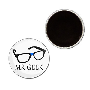 Mr Geek - Button Badge Fridge Magnet Mr Geek - Button Badge Fridge Magnet