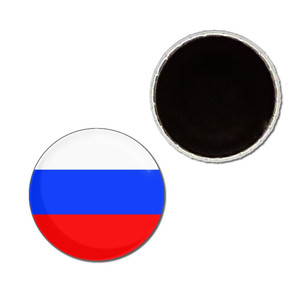 Russia Flag - Button Badge Fridge Magnet Russia Flag - Button Badge Fridge Magnet
