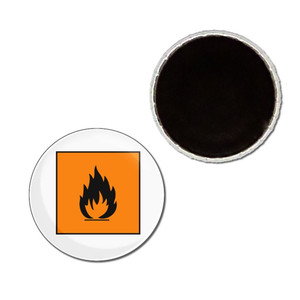 Flammable - Button Badge Fridge Magnet Flammable - Button Badge Fridge Magnet