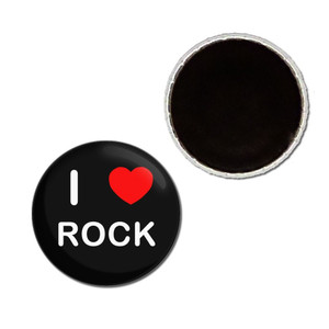 I Love Rock - Button Badge Fridge Magnet I Love Rock - Button Badge Fridge Magnet