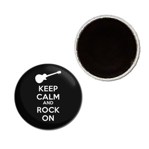 Keep Calm and Rock On - Button Badge Fridge Magnet Keep Calm and Rock On - Button Badge Fridge Magnet