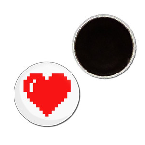 Pixel Heart - Button Badge Fridge Magnet Pixel Heart - Button Badge Fridge Magnet