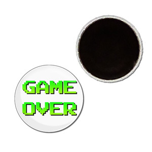 Game Over - Button Badge Fridge Magnet Game Over - Button Badge Fridge Magnet
