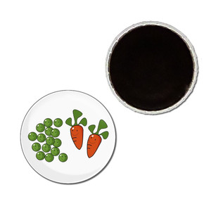 Peas and Carrots - Button Badge Fridge Magnet Peas and Carrots - Button Badge Fridge Magnet