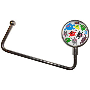 Skull Bow Pattern 3 - Handbag Table Hook Hanger Skull Bow Pattern 3 - Handbag Table Hook Hanger