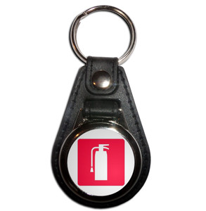 Fire Extinguisher - Plastic Medallion Key Ring
