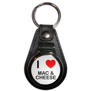 I Love Mac N Cheese - Plastic Medallion Key Ring