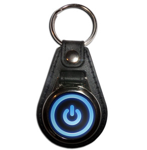 Power On/Off - Plastic Medallion Key Ring Power On/Off - Plastic Medallion Key Ring