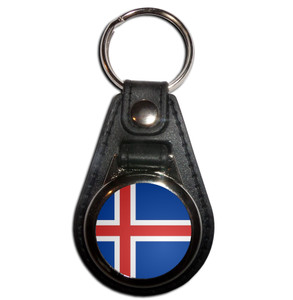 Iceland Flag - Plastic Medallion Key Ring Iceland Flag - Plastic Medallion Key Ring