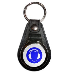 Ear Protection - Plastic Medallion Key Ring