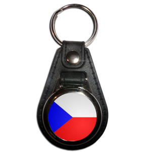 Czech Republic Flag - Plastic Medallion Key Ring Czech Republic Flag - Plastic Medallion Key Ring