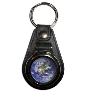 Earth - Plastic Medallion Key Ring